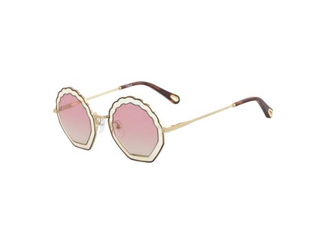 chloe ce147s 833 gold light pink geometric sunglasses|Chloé Tally CE147S 833 56 Sunglasses .